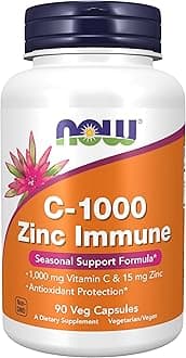 Supplements, C-1000 & Zinc Immune, Seasonal Support Formula*, Antioxidant Protection*, 90 Veg Capsules
