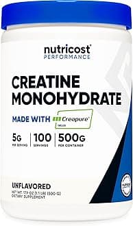 Nutricost Creapure Creatine Monohydrate Powder (100 Servings)