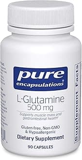 L-Glutamine 500 mg - Supplement for Immune and Digestive Support, Gut Health and Lining, Metabolism, and Muscle Support* - with Free-Form L-Glutamine - 90 Capsules