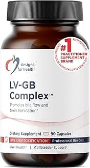 - Designs for Health LV-GB Complex - Liver Detox Supplements for Gallbladder Support with Milk Thistle, Artichoke, Vitamins + Ox Bile - Supports Bile Flow + Toxin Elimination (90 Capsules)