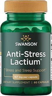 Swanson Women's Anti-Stress Formula (Lactium) - Helps Counter Stress, Promotes Relaxation and Sleep Support - (60 Capsules, 167mg) 1 Pack