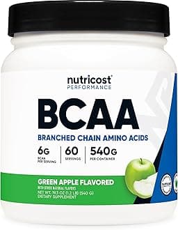 Nutricost BCAA Powder 2:1:1 (Green Apple, 60 Servings)