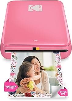 Step Instant Smartphone Photo Printer, Portable Mini Color Wireless Mobile Printer, Zink 2x3” (5.1x7.5 cm) Sticky-Back Photos, Bluetooth Compatible with iOS & Android Devices, Editing App, Pink