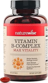 Vitamin B Complex for Women and Men - with Folic Acid Biotin B1 B2 B3 B6 B12 - Support Cellular Energy & Mental Clarity - Gluten Free, Non-GMO, Dairy Free - 360 Softgels[1-Year Supply]