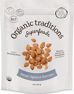 - Organic Traditions Apricot Kernels, Organic Apricot Seeds, Sundried Sweet and Bitter Taste, Vegan, Source of Vitamin B17, Non GMO, Whole Foods Delivery, Plant Based for Snacking and Blending, 8 oz