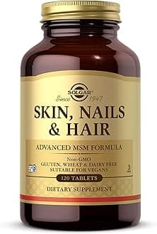 Skin, Nails & Hair, Advanced MSM Formula, 120 Tablets - Supports Collagen for Hair, Nail and Skin Health - Provides Zinc, Vitamin C & Copper - Non GMO, Vegan, Gluten & Dairy Free - 60 Servings