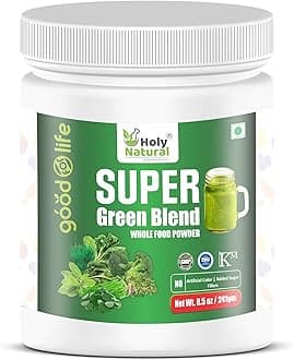 Super Green Blend –241gm /8.5oz I 30 Serving I Green Herbal Blend with Spirulina & Chlorella I Improve Digestion & Optimize Nutrition I Immunity Booster Drink.