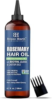 100% Pure Rosemary Oil for Hair Growth | Controls Fall, Promotes New Growth | Strengthening Treatment for Healthy Nourished Hair | 198 ml