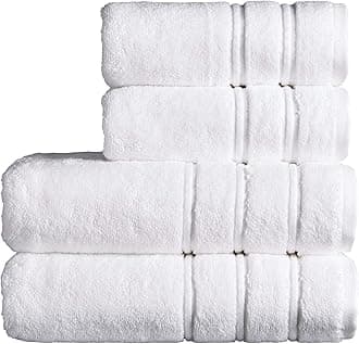 – Christy Antalya Large Bath Towels | Set of 4 | 100% Turkish Cotton | 600GSM | Soft Plush Luxury Towel Set | 2 Bath Towels 2 Hand Towels | Quick Dry | White