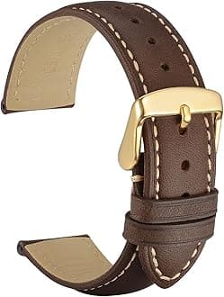 WOCCI Watch Band 14mm 16mm 18mm 19mm 20mm 21mm 22mm 23mm 24mm - Vintage Leather Watch Strap,Choice of Color and Width