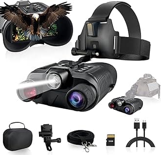 Night Vision Goggles Head Mounted,【New Upgrade】 with Added White Fill Light,4K Video and 36MP Photo for Viewing 1312FT, Binoculars Military Tactical,Long Rang Infrared Goggles Night,8X Digital Zoom