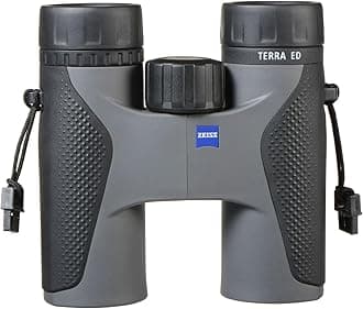 Terra ED Binoculars 10x32 Waterproof, and Fast Focusing with Coated Glass for Optimal Clarity in All Weather Conditions for Bird Watching, Hunting, Sightseeing, Grey