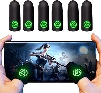 – ELECDON Gaming Finger Sleeves for Sweaty Hands, Ultra-Thin Breathable Touchscreen Thumb Gloves, PUBG Gamer Finger Covers for Tablet iPad/Mobile Phone