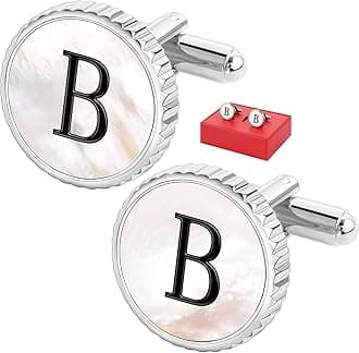Cuff Links Mens Golden Silver Gunmetal Black, Cufflinks for Men Custom Initial Personalized Mother Of Pearl Mens Cufflink for Shirt Golden Silver Gunmetal Black Cuff Link Shirt for Wedding