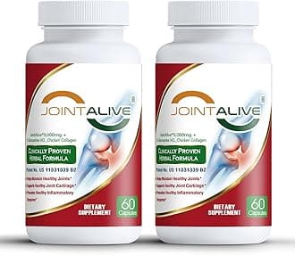 FitRx JointAlive Joint Support Supplements for Women & Men, Glucosamine Chondroitin, Type II Collagen, Relief Joints Discomfort, Cartilage Repair, as Quickly as 7 Days, 60 Servings