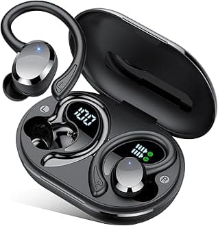 sprtoybat Over Ear Earbuds with Hook, 2026 New Bluetooth 5.4 Sports Wireless Earbuds, 68Hrs Playtime LED Display, IPX7 Waterproof Ear Buds, ENC Noise Cancelling Mic for Running/Workout