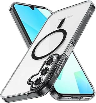 for Samsung Galaxy A16 5G Case Hard [Compatible with Magsafe ] Yellowing Resistant Magnetic Cover Clear para A 16 6.7 inch Rugged Best Phone Cases Black