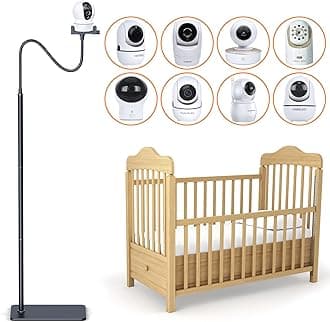 Infant Optics DXR-8 Pro, Nanit Pro, HelloBaby, Euphy, Vtech, ANMEATE Baby Monitor Mount & Floor Stand - Adjustable Height Holder