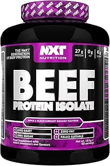 NXT Nutrition Beef Protein Isolate Juice, High Beef Protein in Natural Amino Acids - Paleo, Keto Friendly - Dairy Lactose and Gluten Free | 1.8kg (Apple & Blackcurrant)