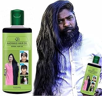Original Aadiwasi Hair Growth Oil 300 Ml Ayurvedic Aadiwasi Herbal Kesh tel with Natural Rosemary essential & Biotin for Control Hairfall anti-dandruff aadiwasi hair oil original- 100 Ml Pack of 3