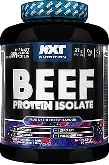 NXT Nutrition Beef Protein Isolate Powder - Protein Powder High in Natural Amino Acids - Paleo, Keto Friendly - Dairy and Gluten Free - Muscle Recovery | 1.8kg Fruits of The Forest