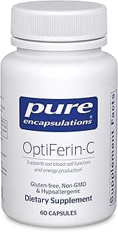 Pure Encapsulations OptiFerin-C - for Red Blood Cells & Energy - Iron Absorption Support - Energy Supplement* - Vitamin C Enriched - Gluten Free & Non-GMO - 60 Capsules