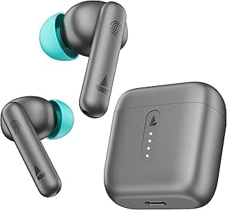 Airdopes 141 Bluetooth 5.1 Truly Wireless in Ear Earbuds with 42H Playtime, Beast Mode(Low Latency Upto 80ms) for Gaming, IPX4 Water Resistance, ENx Tech, IWP, Smooth Touch Controls(Cyan Cider)