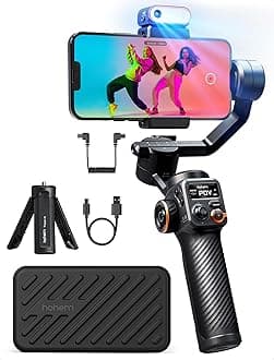 hohem iSteady M6 kit Gimbal Stabilizer for Smartphones, AI Tracker w/CCT/RGB Fill Light, Upgraded 3-Axis Phone Gimbal,Gimbal for iPhone 16,15,14 Pro Max &Android, Phone Gimbal for Youtube Vlog TikTok