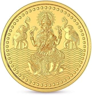 Malabar Gold & Diamonds Gold Coin 22K (916) 5 grams | 22 kt Gold Coin/Bar/Bullion for Akshaya Tritiya, Birthday, Wedding & Festive Gift, Laxmi Impression