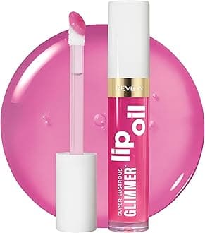 Super Lustrous Glimmer Lip Oil, Moisturizing & Tinted, Shiny Finish, Made with Plant-Based Squalane, 004 Gone Rose, 0.13 fl oz