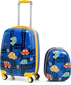 2 Pcs Kids Carry On Luggage, Car