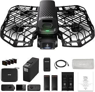 HOVERAir X1 PRO 4K Action Flying Camera, Foldable Drone with Camera with 26Mph Follow Speed, 15+ Fully Automatic Flight Modes, Fly Anywhere with OmniTerrain, SmoothCapture 2.0(Skiing Combo)