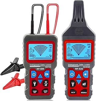 NOYAFA nf-826 Underground Cable Tester Locator Wire Tracker Detector,Detection of Wall and Underground Cables, Electrical Lines, Water and Gas Supply Pipeline Path