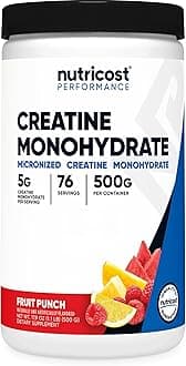 Nutricost Creatine Monohydrate Powder (Fruit Punch, 500 Gram)