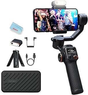 iSteady M6 Kit Smartphone Gimbal Stabilizer 3-Axis with Magnetic Fill Light/AI Tracking Sensor for iPhone Android with 0.91-inch OLED Display Max Payload 400g 2023 Upgraded
