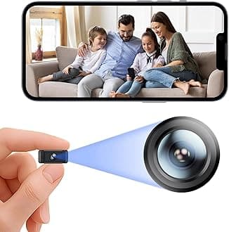 Small 4K Wireless Camera Wifi Security Camera Mini Home Indoor Outdoor Camera, Portable Smart House Dog Pet Camera Tiny Nanny Cam Office Cameras, 160 Wide Angle Night Vision Motion Detection Cams