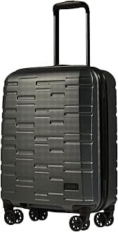 Cabin Charcoal Hard Shell Suitcase with 4 Double Spinner Wheels & 360° Rotation - 55 x 40 x 20 cm - Lightweight Suitcase for Travel & Holidays - TSA Approved Locks - Prism Cabin Suitcase