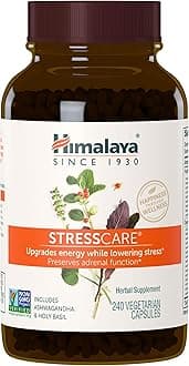 StressCare Herbal Supplement, Supports Stress Relief, Energy Support, Relaxation, Occasional Sleeplessness, Ashwagandha, Holy Basil/Tulsi, Gotu Kola, Non-GMO, Vegetarian, 240 Capsules