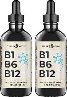 B1 B6 B12 Vitamin Liquid Drops - Nerve, Energy, Brain Support Supplement - Fruity-Like Flavor - Methylcobalamin, Thiamine, Pyridoxine (2)