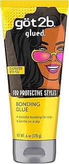 Glued Bonding Glue, 6 Fl Oz, Invisible Wig Glue with Long-Lasting Hold, Dermatologist-Tested and Scalp-Friendly Formula with Pro-Vitamin B5, Easy Removal