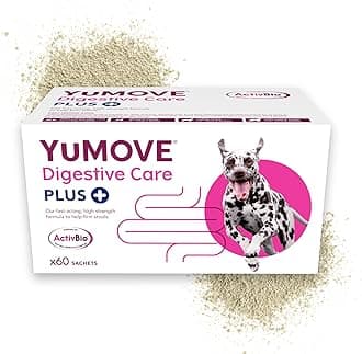 YuMOVE Digestive Care PLUS, Dogs & Cats Pre and Probiotics Supplement for Gut Health, Digestive Support Veterinary Strength with Fast-acting Ingredients, All Ages and Breeds, 6 Sachets