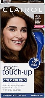 Root Touch-Up by Nice'n Easy Permanent Hair Dye, 4G Dark Golden Brown Hair Color, Pack of 1