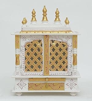 Kamdhenu art and craft Wooden Temple/Home Temple/Pooja Mandir/Pooja Mandap/Temple for Home (K-518)