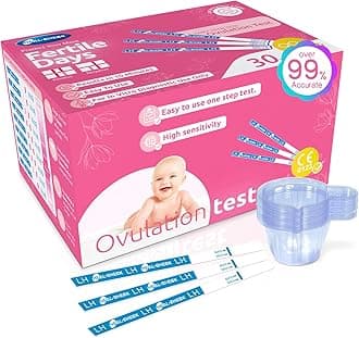 HEAL-CHECK Ovulation Tests, Ovulation Tests, Bulk Pack for Women, Ovulation Predictor Kit, Precise Fertility Tests for Home, 5mm Lh, Indi-Wrapped Strips