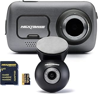 Nextbase622GW Dash Cam with Rear Window Cam and 128GB Micro SD Memory Card Bundle - True 4K 30fps UHD Auto Record, Dash Cam Front and Rear with Wi-Fi, GPS, Bluetooth, Alexa, Parking Mode