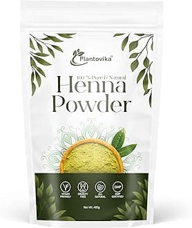 - 100% Natural and Pure Henna Powder/Lawsonia Inermis For Hair, Orange-Red Hair Color, Triple Shifted, Smooth Henna Paste and Cones, No additives, No Chemical, Easy to use 400 grams