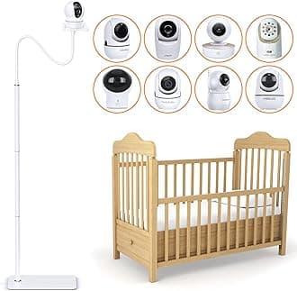 KIMILAR Baby Monitor Mount - Floor Stand Compatible with Infant Optics DXR-8 Pro, Nanit Pro, HelloBaby, Yeufy, Vtech, ANMEATE - Adjustable Height Holder