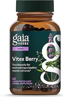 Gaia Herbs Vitex Berry - Vitex Traditionally Used to Support Hormone Balance for Women & a Healthy Menstrual Cycle* - 60 Vegan Liquid Phyto-Caps (30 Servings)