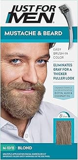 Just for Men Mustache Beard Brush In Color Gel Blond M Each Pack of 2 Multi