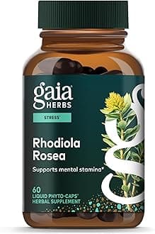 - Gaia Herbs Rhodiola Rosea - Stress Support Supplement Traditionally for Supporting Healthy Stamina & Endurance* - with Siberian Rhodiola Root Extract - 60 Vegan Liquid Phyto-Caps (60 Servings)